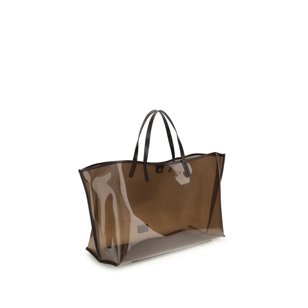 Staud Braune PVC-Handtasche